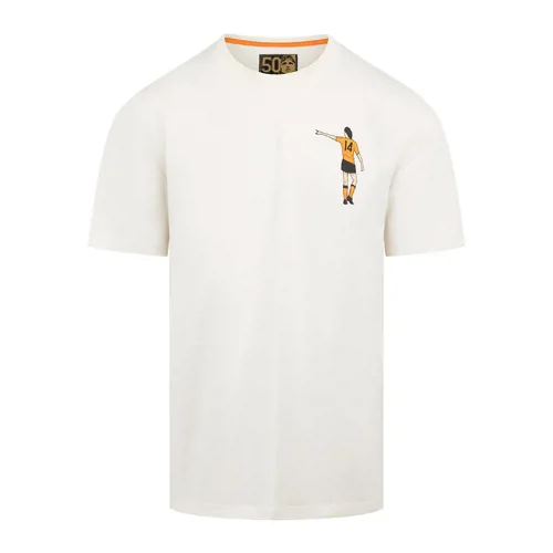 Cruyff Nederland Dos Rayas Graphic T-Shirt - Wit