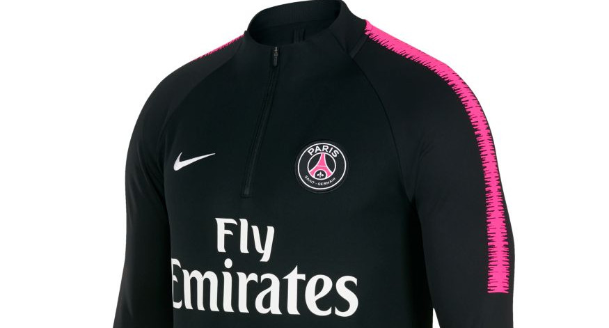 milieu Kwik Vlieger Paris Saint Germain draagt zwart/roze trainingspak van Nike -  Voetbalshirts.com