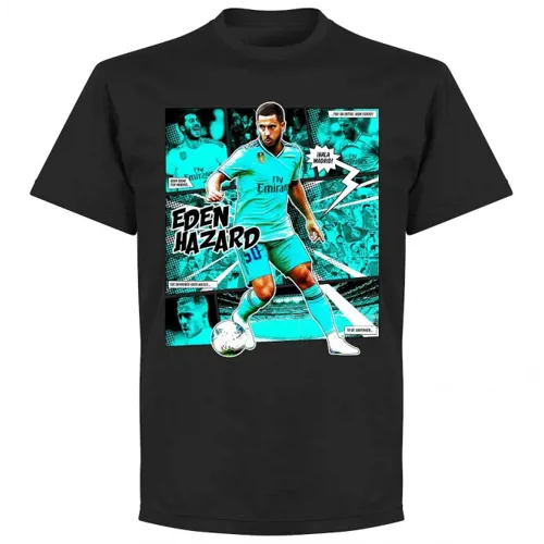 Real Madrid Hazard Comic T-Shirt - Zwart 