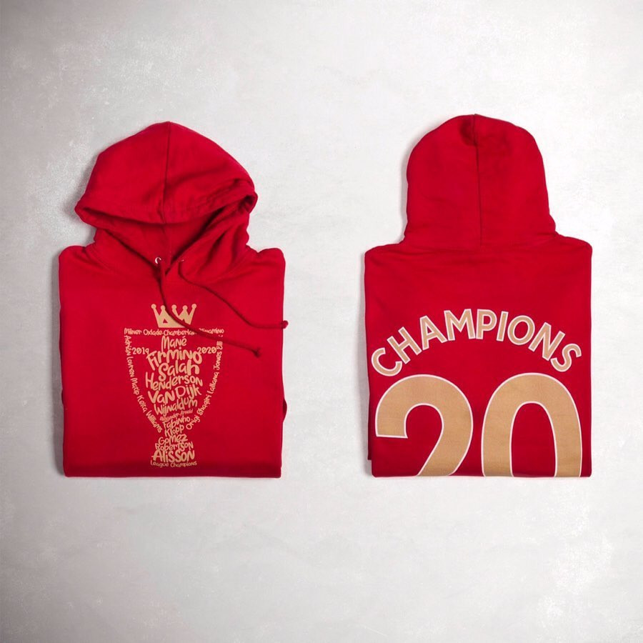 Liverpool Premier League 2020 kampioens hoodie