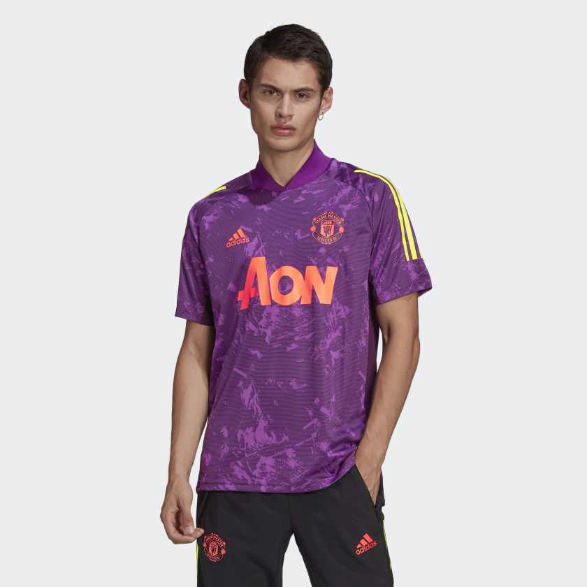Paars Manchester United trainingsshirt 2020-2021
