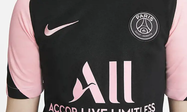 Zwart/roze Paris Saint Germain trainingsshirt 2021-2022