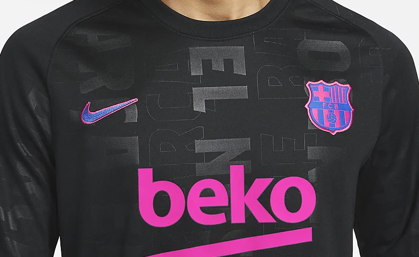 Opera Bevriezen Bully Zwart/roze FC Barcelona trainingsshirts 2021-2022 - Voetbalshirts.com