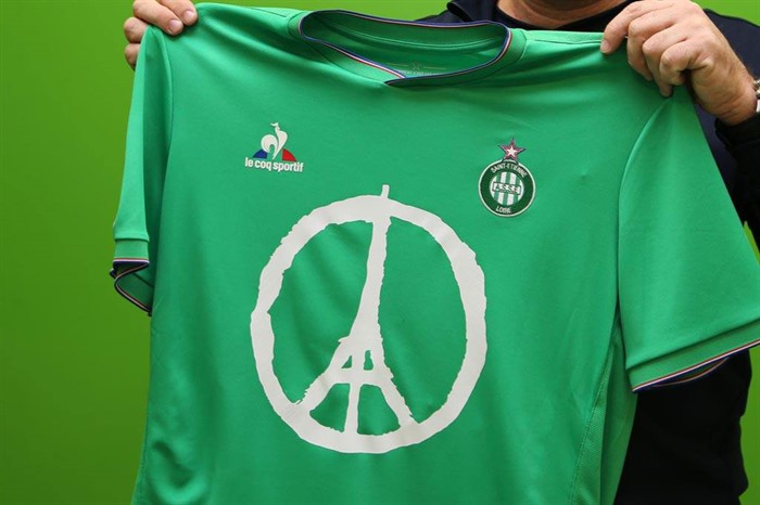 Peace -for -Paris -Saint -Etienne -voetbalshirt