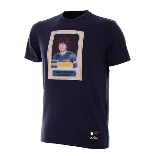 Boca Juniors Maradona Sticker Football T-Shirt - Donkerblauw