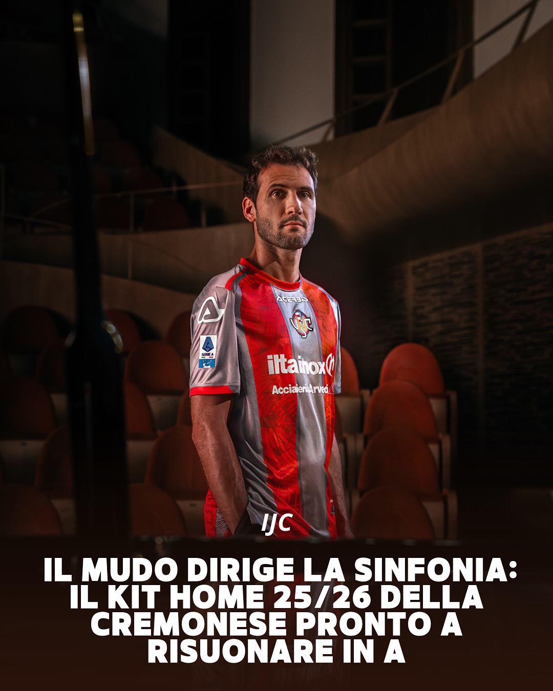 US Cremonese thuisshirt 2025-2026 – Ode aan de vioolstad