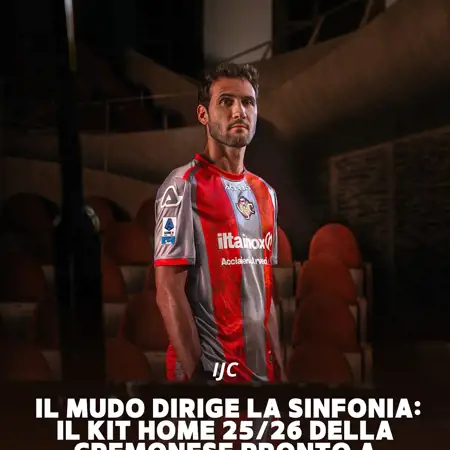 US Cremonese thuisshirt 2025-2026 – Ode aan de vioolstad
