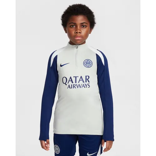 Inter Milan training sweater kinderen 2025-2026 - Grijsgroen/Navy/Wit