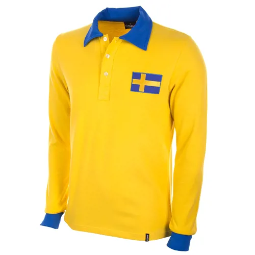 Zweden retro voetbalshirt 1958 - lange mouwen