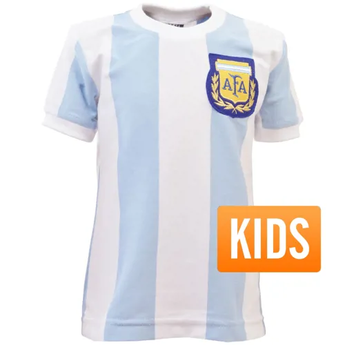 Argentinië retro voetbalshirt kinderen