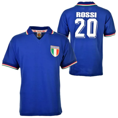 Italië retro voetbalshirt WK 1982 - Rossi (20)