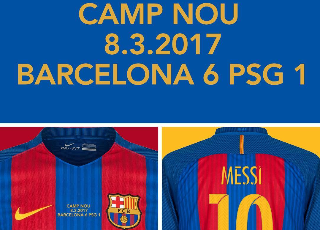 Limited edition Barcelona 6-1 #COMEBACK voetbalshirts en t-shirts gelanceerd