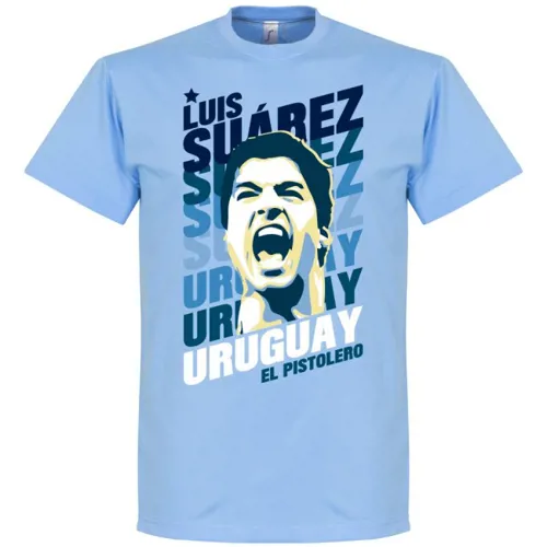 Uruguay Suarez portret t-shirt