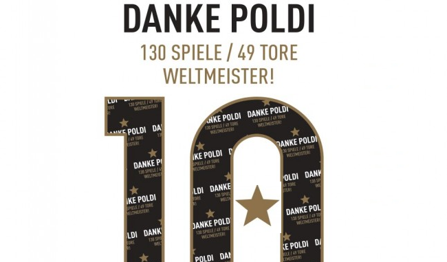 Limited edition Duitsland Podolski voetbalshirts gelanceerd