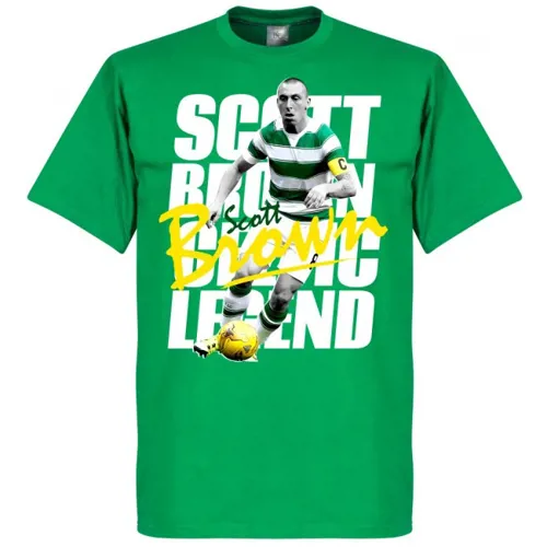 Celtic Scott Brown legend T-Shirt - Groen
