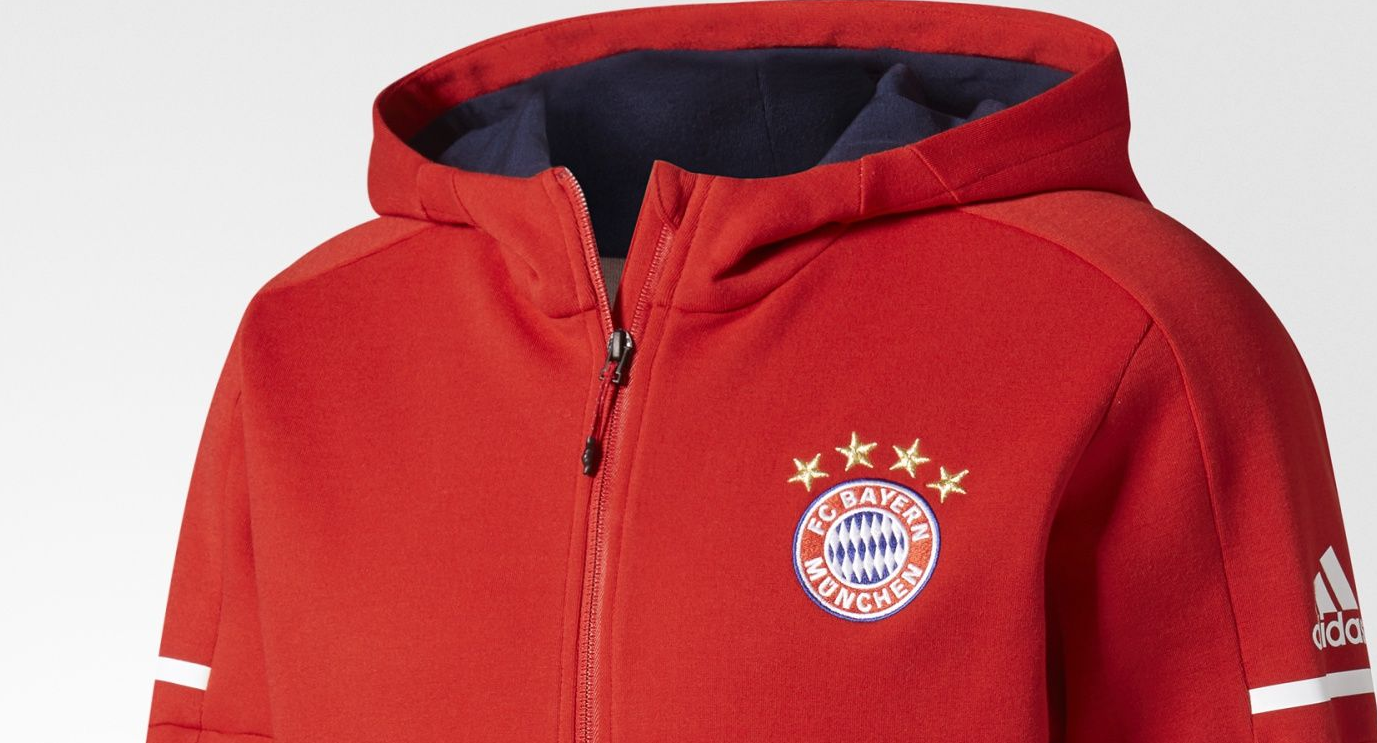 Bayern München hooded anthem trainingsjack 2017-2018