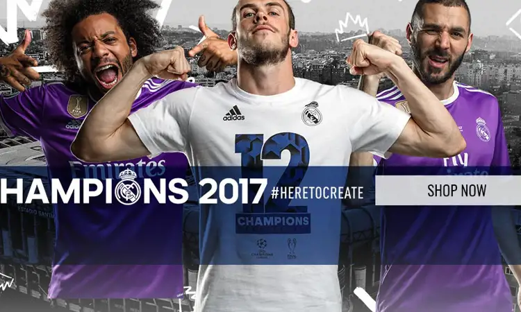 Real Madrid Champions League LA DUODECIMA winners t-shirts en voetbalshirts 2017