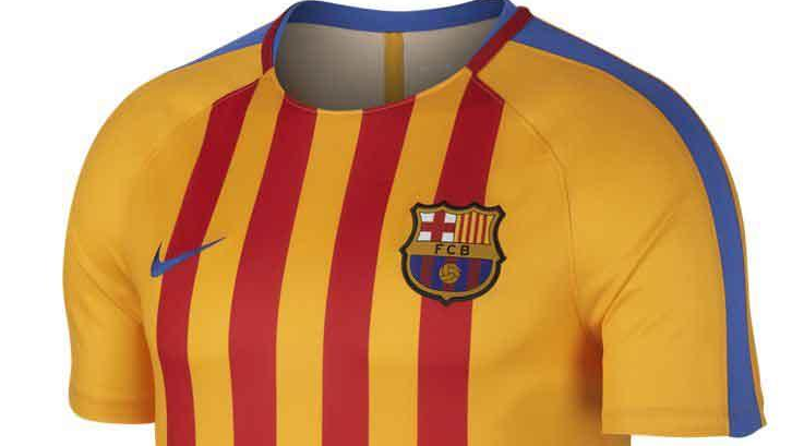 Barcelona trainingsshirt en warming-up shirt 2017-2018