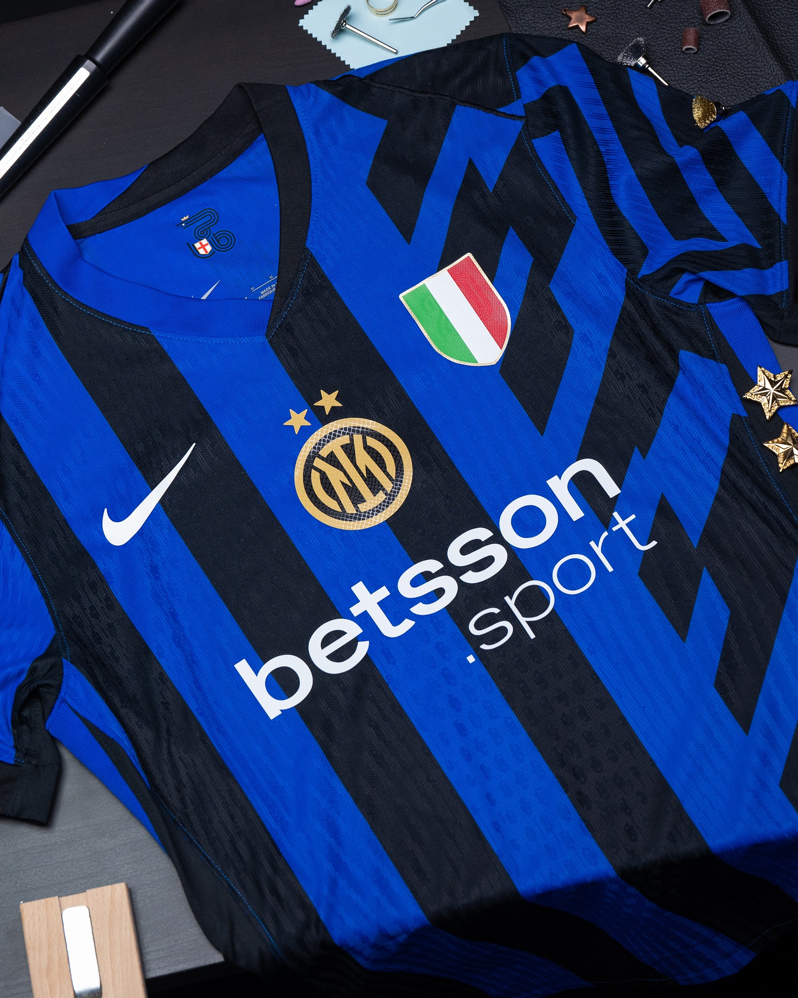 Inter Milan thuisshirt 2024-2025 eerste shirt met twee sterren!