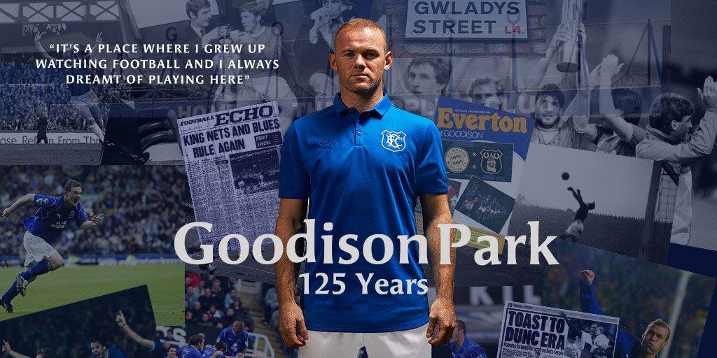 Everton eert Goodision Park met 125 anniversary voetbalshirt