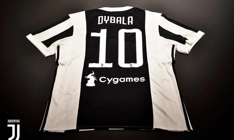 Dybala draagt rugnummer 10 op Juventus voetbalshirt vanaf 2017-2018