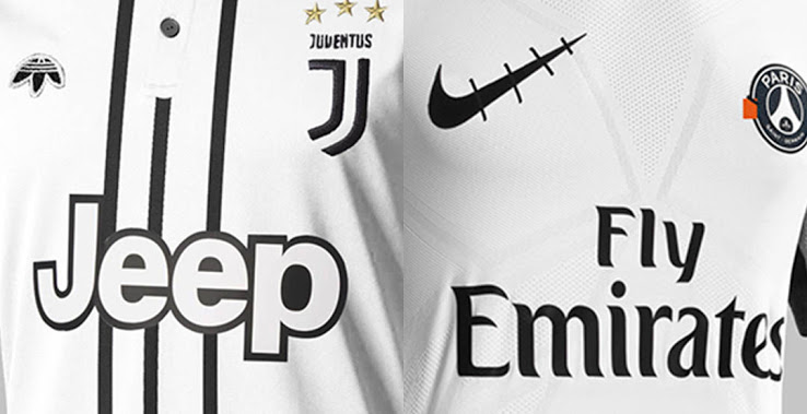 De unieke Manchester City, Juventus en Paris Saint-Germain mode voetbalshirts