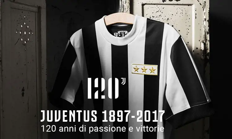 Juventus voetbalshirt 120 jarig bestaan
