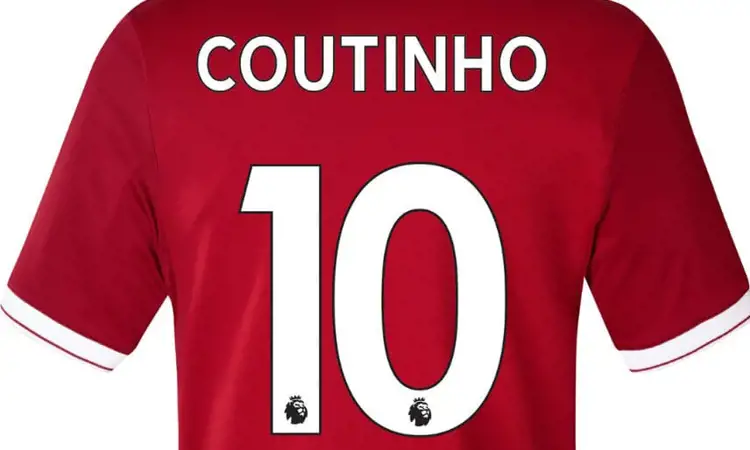 Liverpool biedt fans met Coutinho voetbalshirt 2017-2018 een voucher