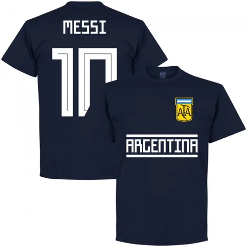 Argentinië Messi Team T-Shirt - Navy