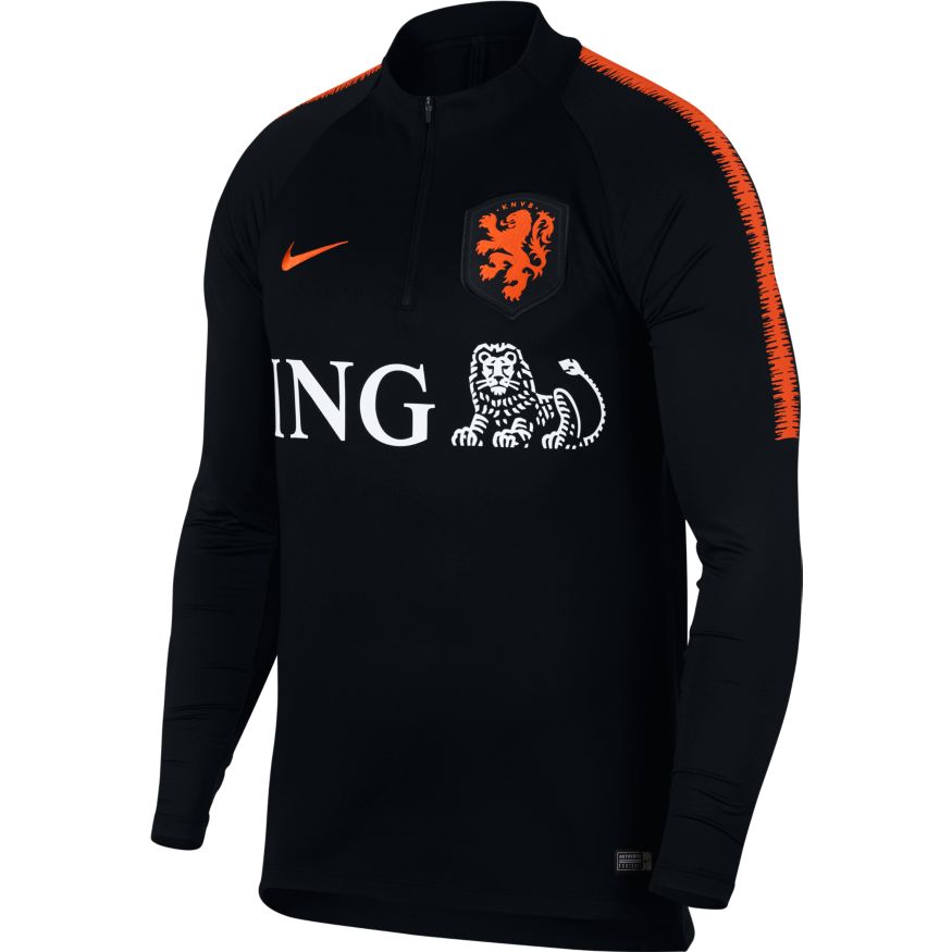 vinger afbreken Werkgever Nederlands Elftal draagt zwart trainingspak gedurende 2018-2019 -  Voetbalshirts.com