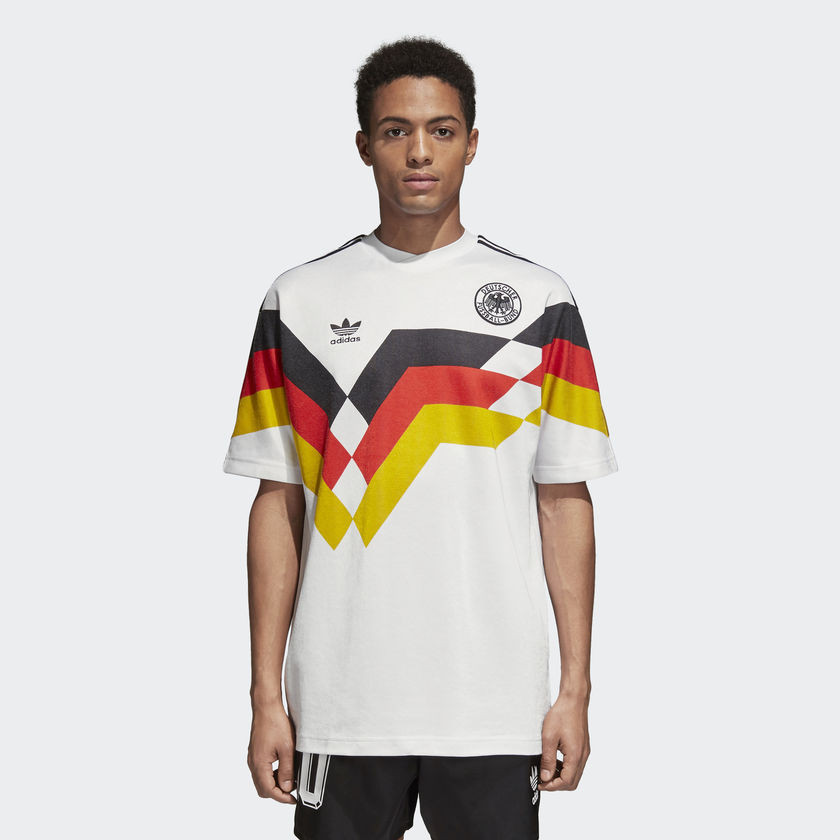 Boost auteur Rally adidas Originals Duitsland 1990 voetbalshirt en tenue - Voetbalshirts.com
