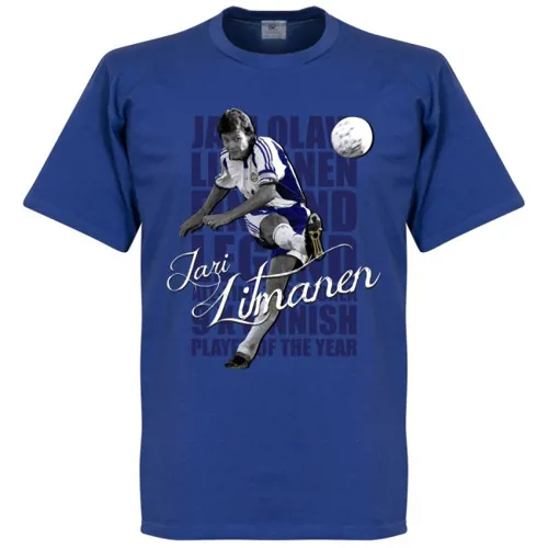 Finland fan t-shirt Jari Litmanen - Blauw