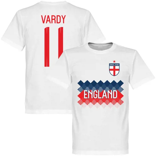 Engeland Team T-Shirt Vardy - Wit