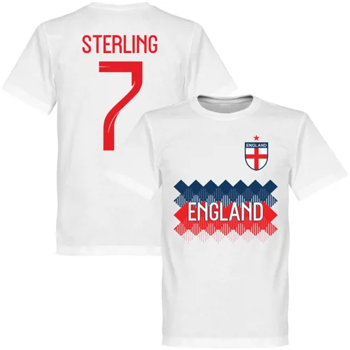 Engeland Team T-Shirt Sterling - Wit