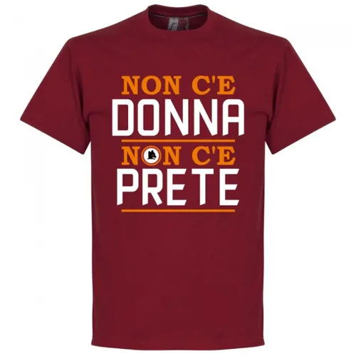 AS Roma Slogan T-Shirt - Bordeaux rood