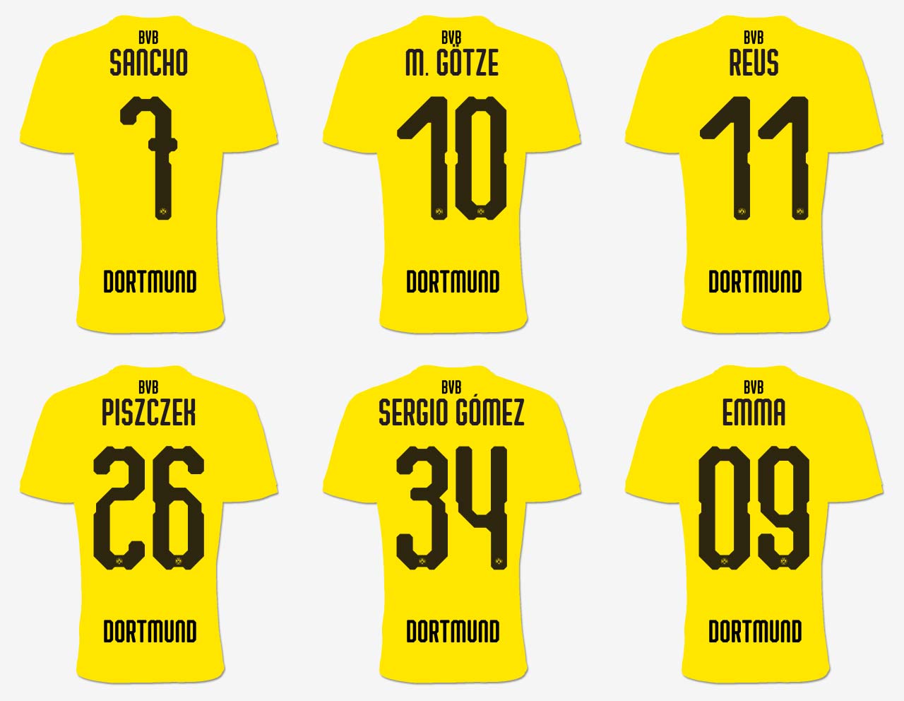 Officiële Borussia Dortmund bedrukking 2018-2019