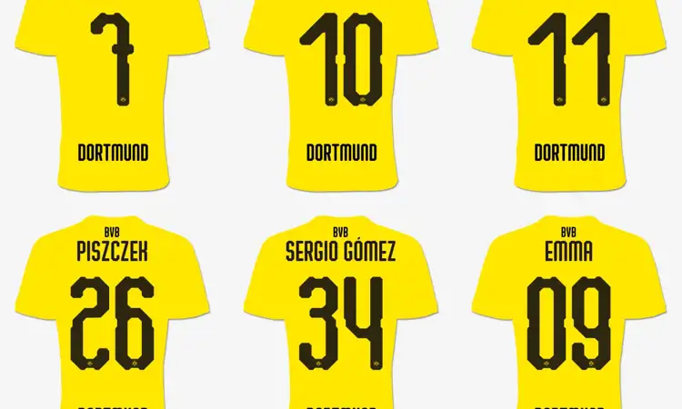 Officiële Borussia Dortmund bedrukking 2018-2019