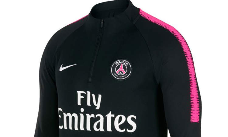 Geef energie Expertise Post Paris Saint Germain draagt zwart/roze trainingspak van Nike -  Voetbalshirts.com