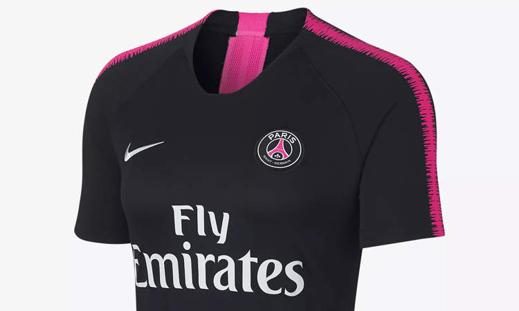 Paris Saint Germain Draagt Zwart Roze Trainingsshi Voetbalshirts Com