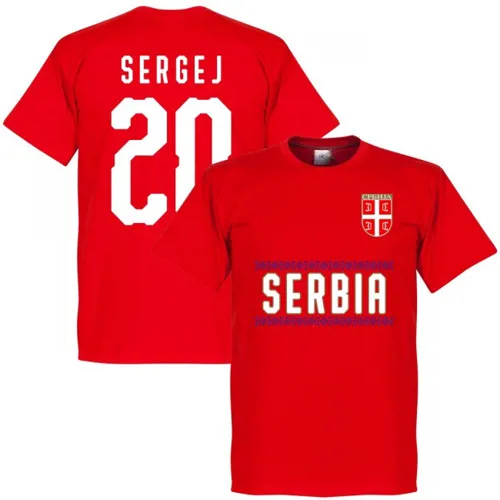 Servië Sergej Team T-Shirt - Rood