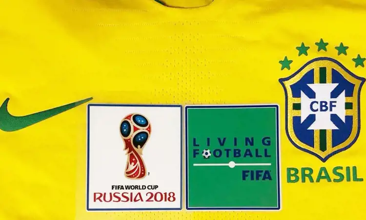Officiële WK 2018 badge voor WK voetbalshirts gelanceerd door de FIFA
