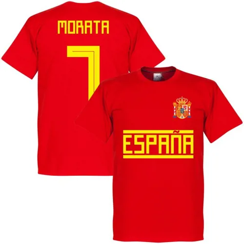 Spanje team t-shirt Morata - Rood