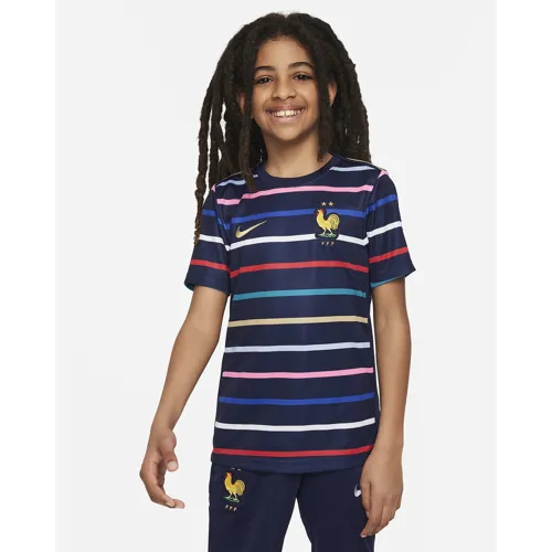 Frankrijk warming-up shirt voor kinderen 2024-2025
