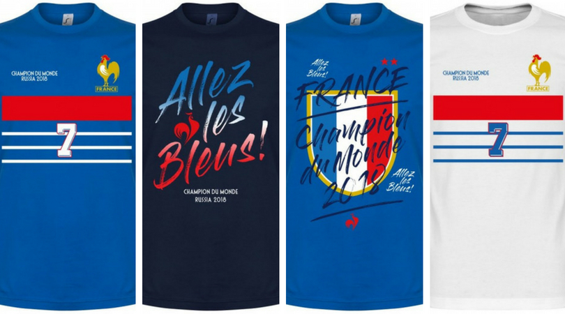 Frankrijk wereldkampioen 2018 t-shirts gelanceerd
