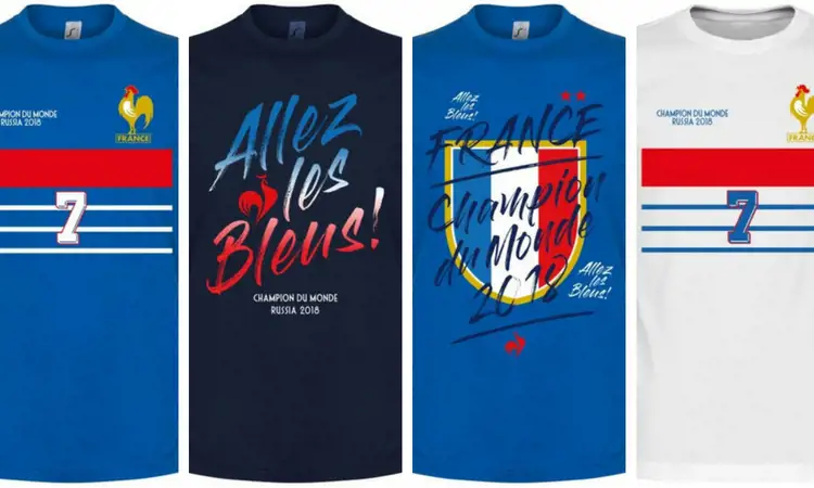 Frankrijk wereldkampioen 2018 t-shirts gelanceerd