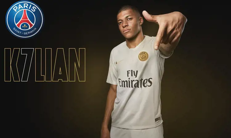 Kylian Mbappé Paris Saint Germain 7 voetbalshirt