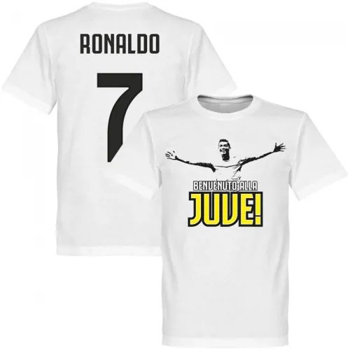 Juventus Welcome Ronaldo T-Shirt - Wit