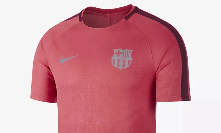 Roze en blauw trainingsshirt voor Barcelona in Champions League 2018-2019