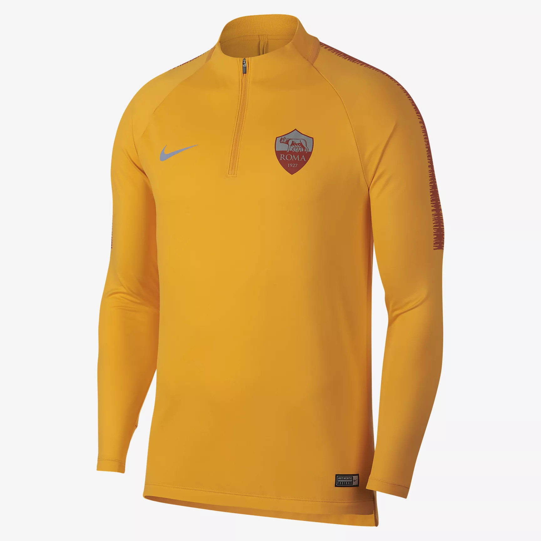 Groene achtergrond cel heb vertrouwen AS Roma draagt oker geel trainingspak in Champions League 2018-2019 -  Voetbalshirts.com