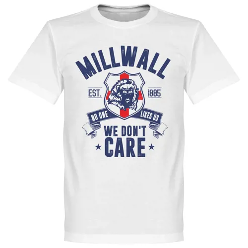 Millwall We Don't Care T-Shirt -Wit